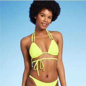 Wild Fable Neon Yellow Bikini Set – Size M (8–10)